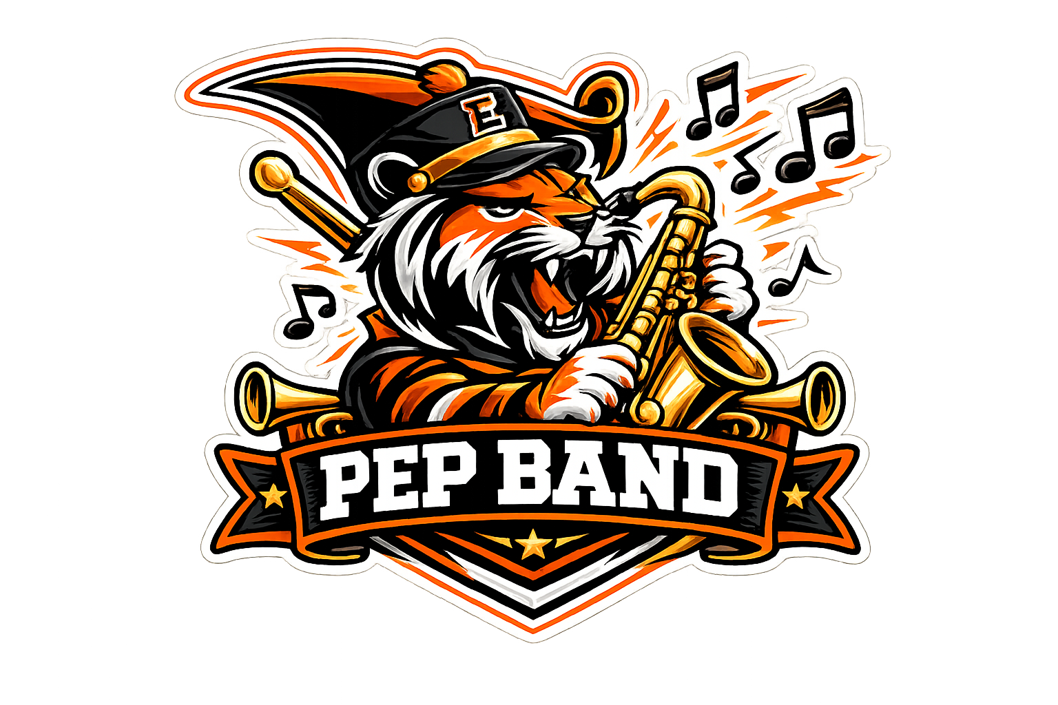 EHS Pep Band tiger graphic